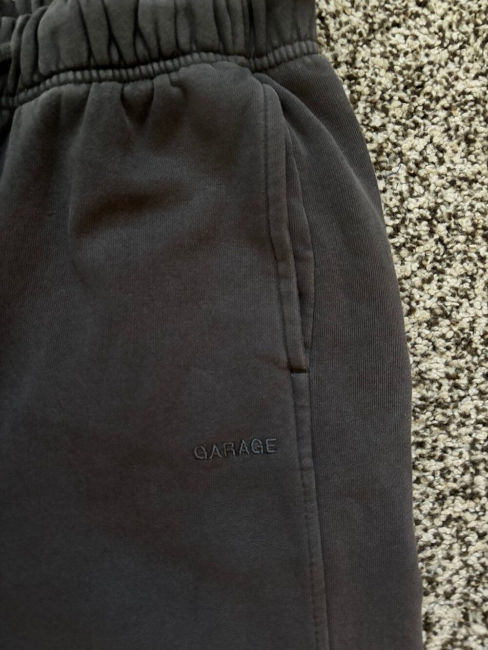 Garage Wide Leg Fleece Sweatpants Charcoal Gray Women's XS - Picture 2 of 3